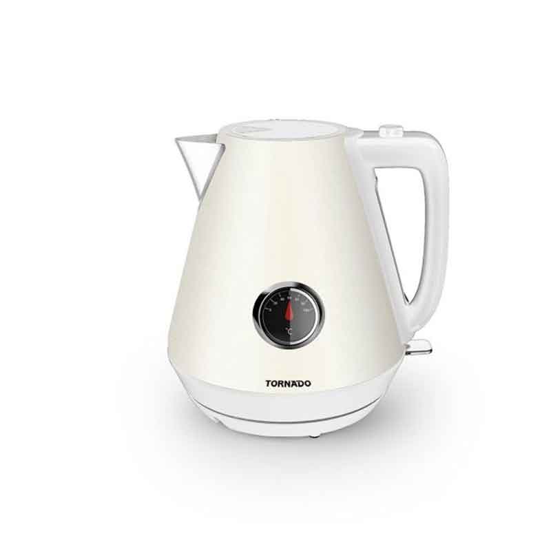 Tornado Stainless Steel Kettle 1.7 Liter 1850-2200 Watt , White - TKP-2217-TC