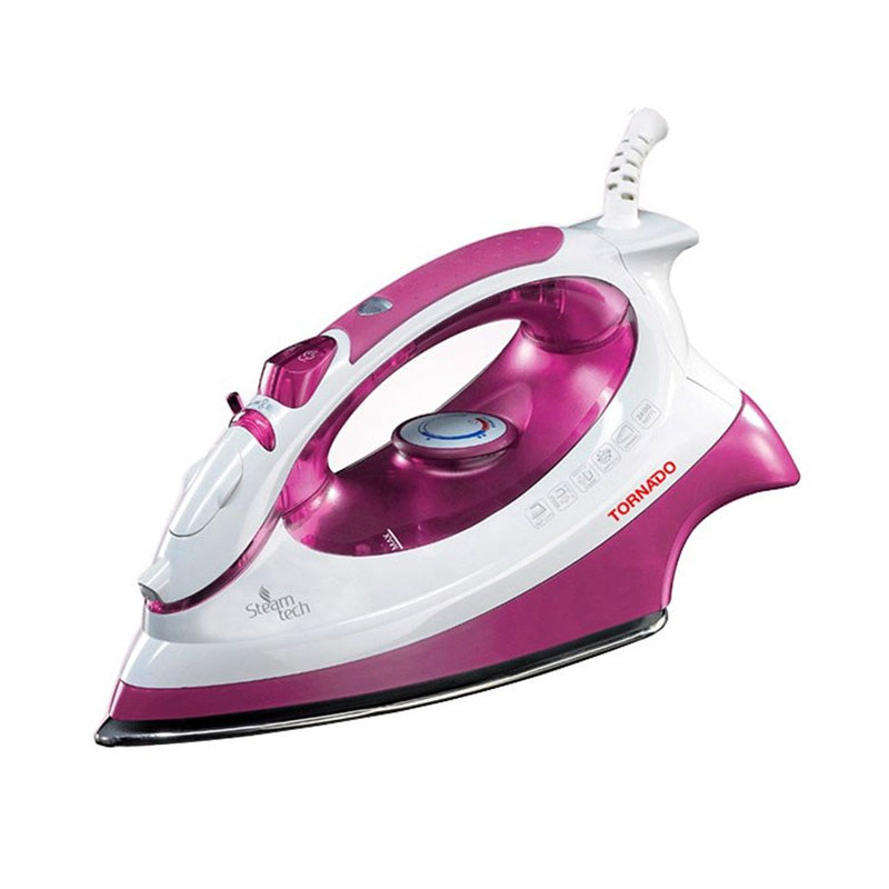 Tornado Steam Iron 2000W Teflon Soleplate TA-2000S - Red