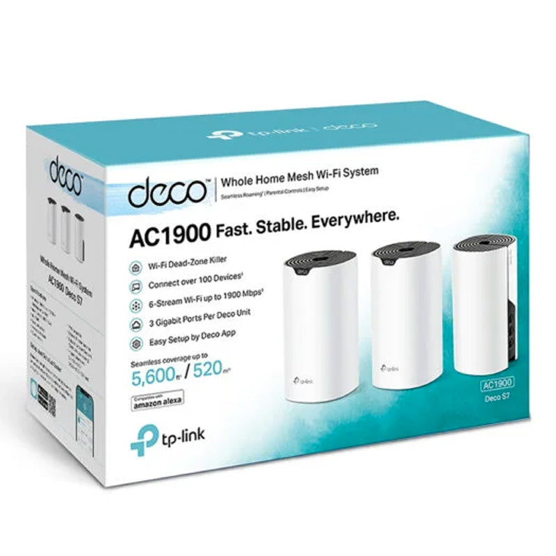 Tp-Link Deco S7 (3 Packs) AC1900 Whole Home Mesh Wi-Fi System