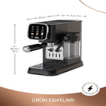 Okka , Espresso Machine , 15 Bar, Digital Display , Ok0032-0400 - Black Copper

