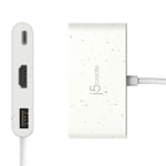 j5create - منفذ USB-C® إلى HDMI™ ومنفذ USB™ من النوع A مع خاصية توصيل الطاقة - JCA379EW
