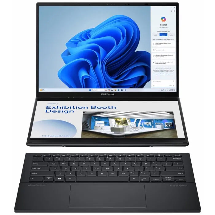 ASUS Zenbook Duo G16، Core Ultra 9 285H، رام 32GB، SSD 1TB، Intel Arc، شاشة 14" FHD، Windows 11، UX8406CA-QL319W، رمادي Inkwell