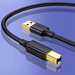 UGREEN Cable USB 2.0 AM TO BM Print 5.M , 10352 - Black