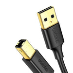 UGREEN Cable USB 2.0 AM TO BM Print 5.M , 10352 - Black