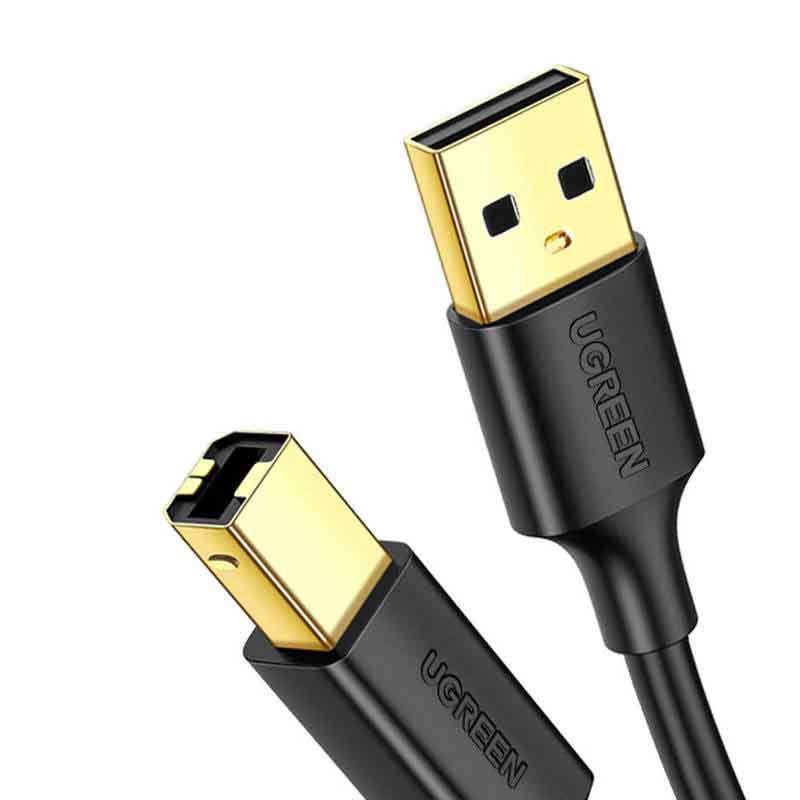 UGREEN Cable USB 2.0 AM TO BM Print 5.M , 10352 - Black