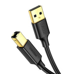 UGREEN Cable USB 2.0 AM TO BM Print 5.M , 10352 - Black