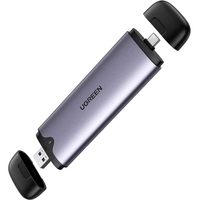 Ugreen USB-C to USB-A External SSD Hard Drive Enclosure, CM353-70532 - Black