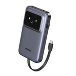 U Green Power Bank 10000 mAh 30W Built In Cable PB511 - Grey