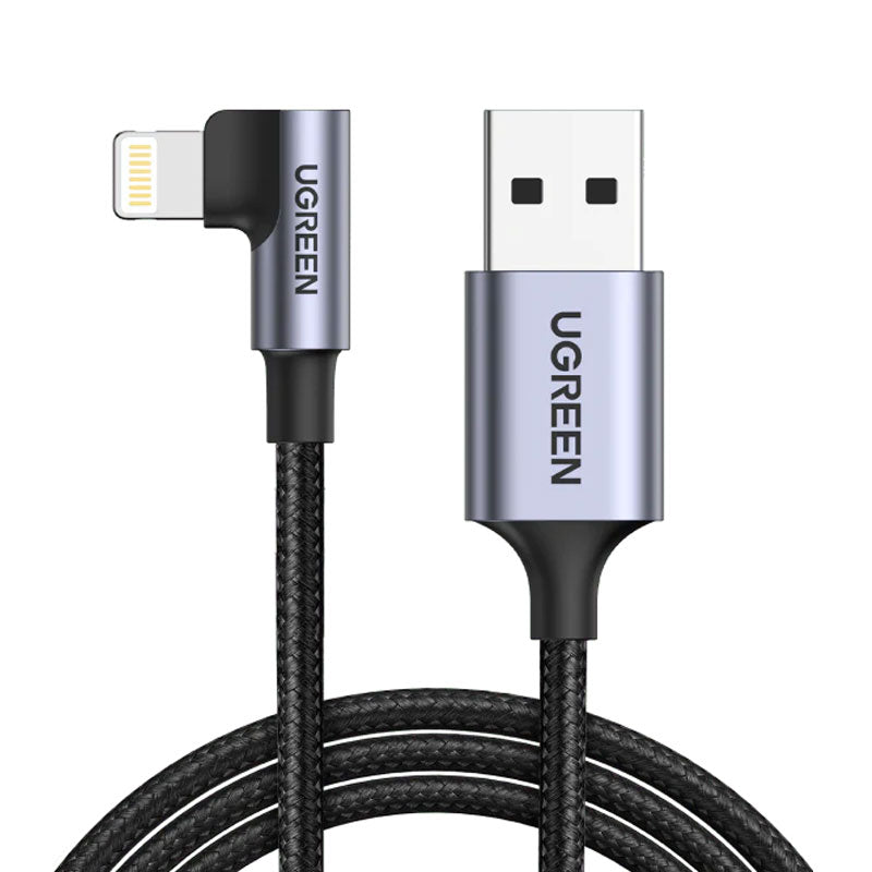 UGREEN ANGLE MFI Lightning Cable - 1M - Black