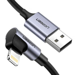 UGREEN ANGLE MFI Lightning Cable - 1M - Black