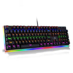 Redragon , Mechanical Gaming Keyboard , Rainbow Backlit RED Switches , K577 Kali - Black
