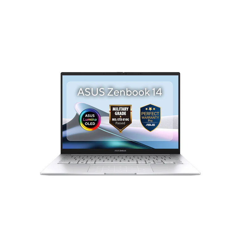 ASUS Zenbook 14 UX3405CA-SU319W , Intel Core Ultra 9 285H , Intel Arc Graphics - 32G LPDDR5X on board , 1T Nvme GEN 4 , 14 inch Touch screen 3K OLED-120Hz , Windows 11 , COOL SILVER