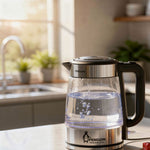 Penguin Electric Kettle , 2 Liter 2200 Watt , pk-1000 - Black Silver
