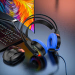 Hoco Headphone Wired Gamming , Blue - W105