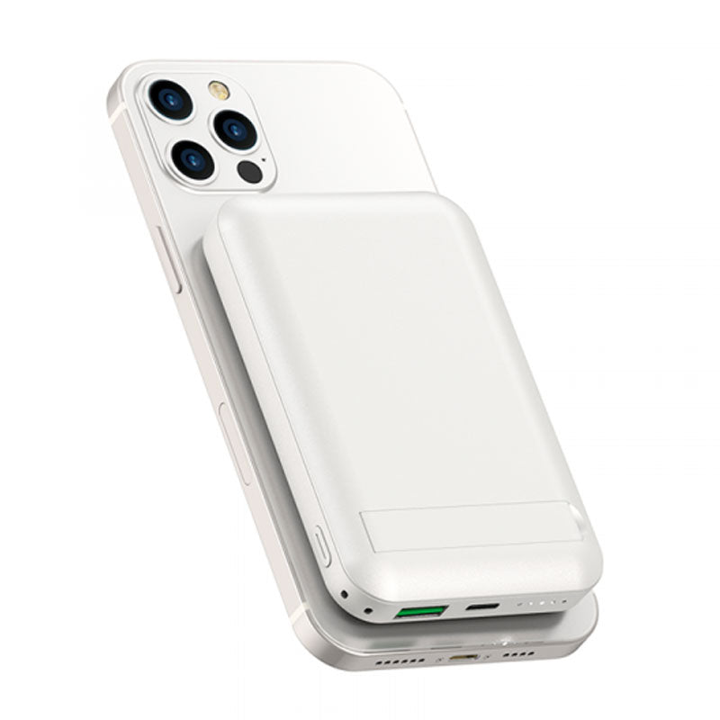 WIWU Power Bank Magnetic 10000mAh Wireless Snap Cube - White