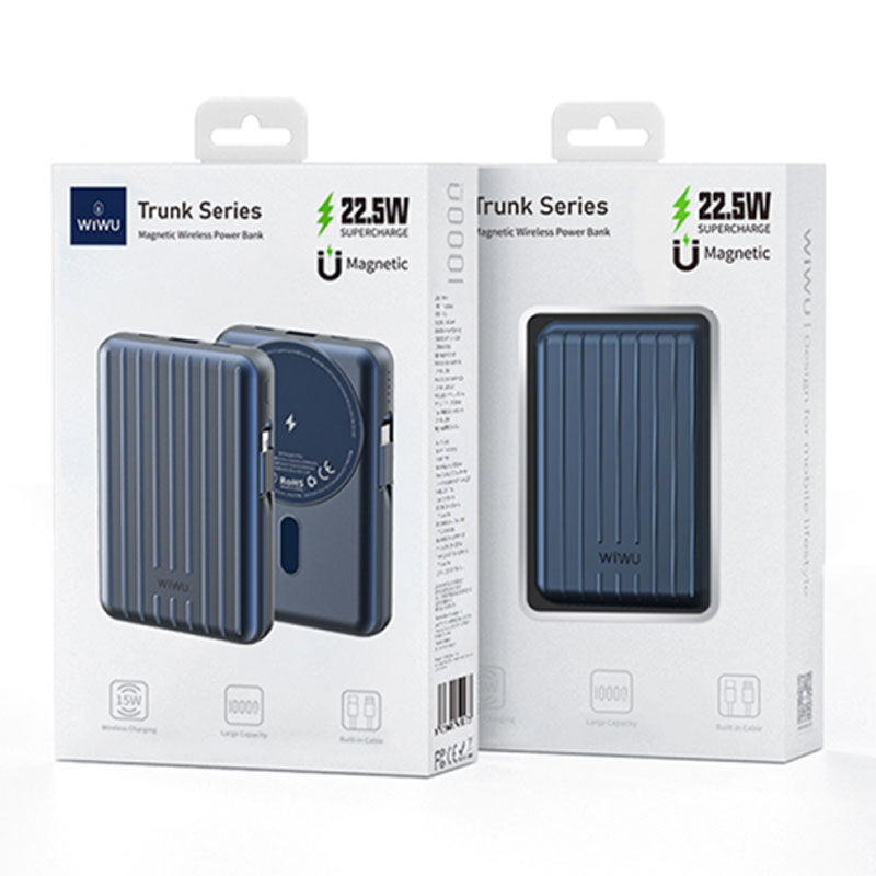 WIWU Trunk Series Power Bank Magnetic Wireless 5000mAh 15W - Blue