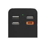 WIWU U01-EU Electric Power Strip 4 Sockets 20W - Black