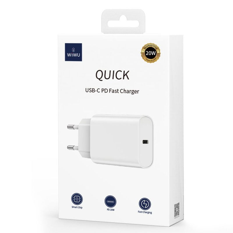 WIWU WI-U001-EU Home Charger Type-C 20W  - White