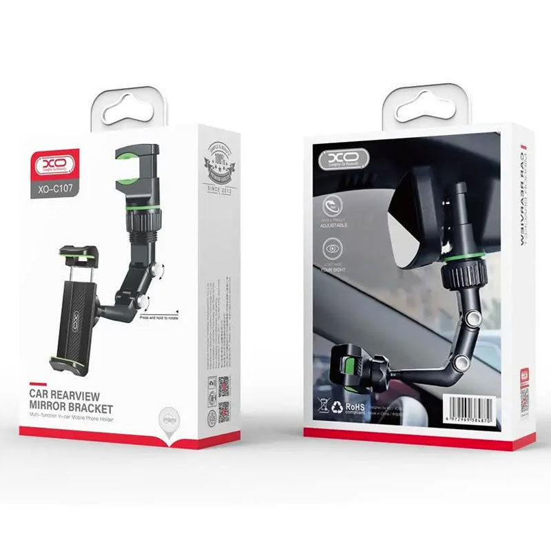 XO Car Holder C107 Rearview Mirror Bracket - Black