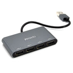 Yesido HB-12 Hub Adapter Cable 4-Ports USB 2.0 High Speed - Black