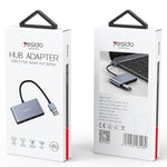 Yesido HB-12 Hub Adapter Cable 4-Ports USB 2.0 High Speed - Black