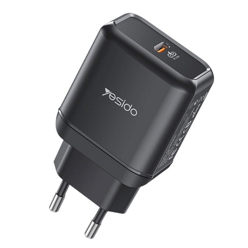 Yesido Quick Charger Adapter USB-C PD 25W - Black