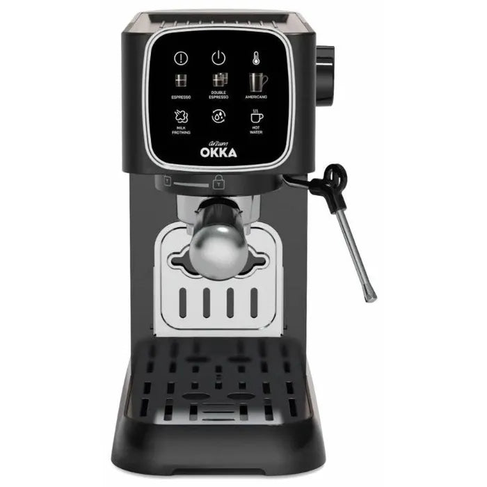 Arzum OKKA Solo Semi-Automatic Digital Espresso Machine , OK0034-0500 – Black  Chrome