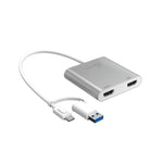 j5create - محول USB-C® إلى منفذي HDMI™ لشاشات متعددة - JCA365