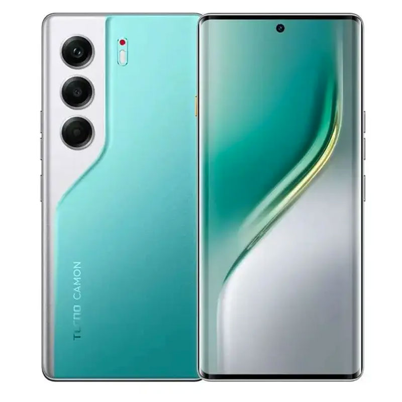 Tecno Camon 40 Pro , 256 GB , 12 GB , 5G , Dual-SIM - Emerald Lake Green
