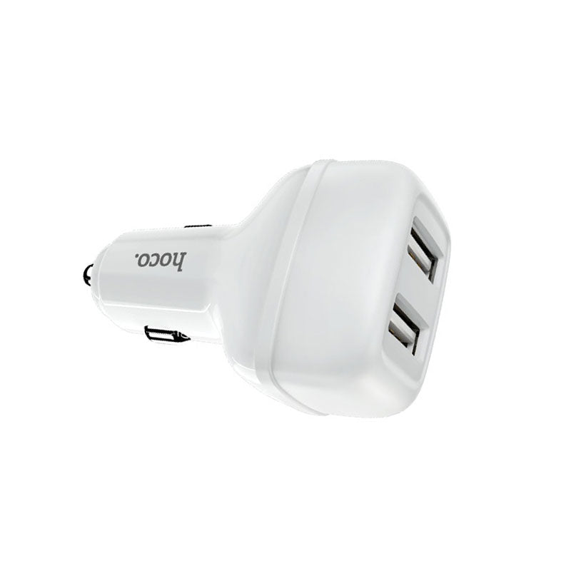 Hoco Z36 Dual Port Car Charger - White